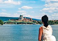Blick auf Esztergom im Donauknie