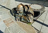 Berühmte Skulptur in Bratislava