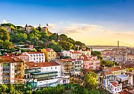 Lissabon, Skyline an der Burg Sao Jorge