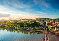 Bratislava Luftbild auf die Altstadt