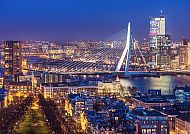 Rotterdam-Skyline mit Erasmus-Brücke