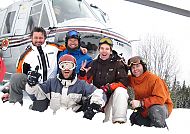 Kanada, Rocky Mountains, Ski, Winter, Heliski Gruppe vor Heli