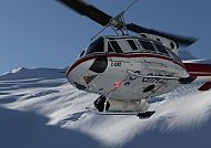 Kanada, Ski, Helikopter im Schnee