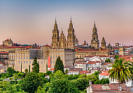 Abendstimmung bei der Kathedrale von Santiago de Compostela