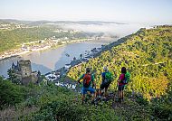 wanderreisen-rheinsteig-burg-katz-nebel-ausblick